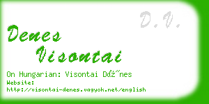 denes visontai business card